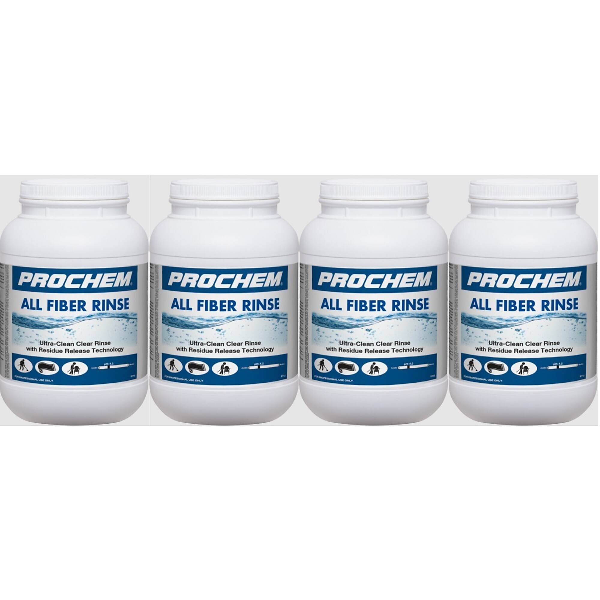 PROCHEM. All Fiber Rinse Four 6 lb. / 2.72 kg jars, Model # 121599